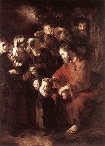 子供たちを祝福するイエス（ニコラス・マース画）